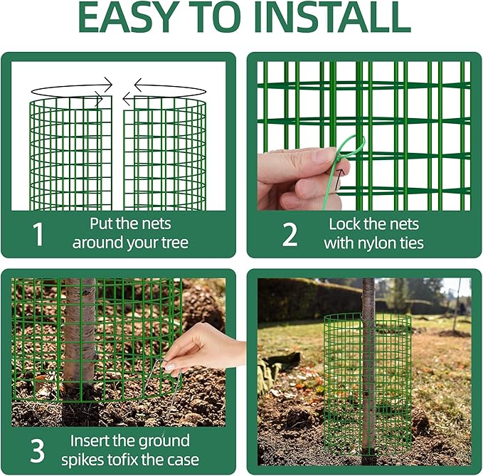 6 Pack Plant Protector from Animals,17'' x 13'' Metal Wire Mesh Garden Plant Cages for Outdoor Gardening,Rabbits Chickens Ducks, for Vegetables, Flowers, Shrubs, Plant Protectors from Deer