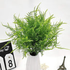 PASYOU Artificial Shrubs, Plastic Plants Fake Bushes Grass Greenery Leaves Shrub Bush Home Garden Indoor Outdoor Verandah Wedding Party DIY Table Arrangement Decoration Planting Filler 4 Bundles