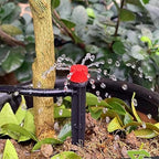 50pcs Drip Irrigation Emitters for 1/4" Irrigation Tubing,Adjustable 360 Degree Irrigation Dripper with 1/4" Barbed Coupling Fittings,Garden Drip Emitters for (4-7mm) Watering System Kit