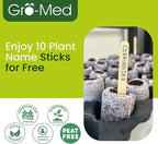 Gro-Med Organic Coco Coir Seed Starter Pellets NPK Enriched 100 Pcs, 35mm Perfect to Grow Herbs, Vegetables, Flowers Seedling, Compressed Coconut Coir Soil Plugs for Seed Germination - OMRI