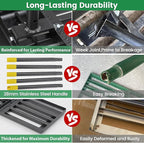 Lawn Leveling Rake - Heavy Duty 30" x 10" Lawn Leveler,Anti-Flip Edge, Adjustable 6FT Handle, Folding Plate for Yard, Soil, Sand, Topsoil,Gravel - Garden Ground Top Dressing,Landscaping tool