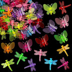 36Pcs Orchid Clips - Cute Butterfly & Dragonfly Plant Clips Orchid Support Clips - Portable Vine Clips for Support Garden Plant Flower Vine, Multicolor