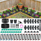 Drip Irrigation System for Garden, 2026 Upgraded Automatic Plant Watering Kit with Quick Connect PE Tubing, 30 Water-Saving Adjustable Drip Emitters for Yard, Lawn, Raised Bed & Greenhouse (100FT)