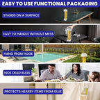 Fly Stick Sticky Fly Traps for Indoors Outdoor 4pk. Non-Toxic Super Sticky Hanging Flies Catcher Paper Tape Strips for Home. Catches All Bugs and gnats. Indoor Outdoor House Flying Insect Trap.
