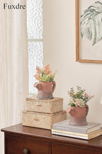 2-Pack Artificial Succulent Plants in Vintage Pots - Waterproof Fake Plants for Home Office Desk Decor - Low Maintenance Indoor Greenery for Bathroom Shelf Table
