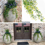 PASYOU Artificial Hanging Ivy, Vine Plastic Plants Grass Leaves Foliage Vines, UV Resistant Greenery Fake Flowers for Home Indoor Outdoor Garden Door Wall Wedding Party DIY Decoration - Yellow 4 Pack
