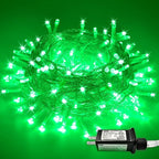 JMEXSUSS Green St Patricks Day Lights Indoor Outdoor Clear Wire, 200 LED Green Christmas String Lights for St Patricks Day Spring Tree Garden Decor, Connectable