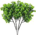 Artificial Pine Branches, Green Leaves Aquarium Plants Alga Greenery Sargassum Bush Faux Shrubs Table Centerpieces Arrangements for Christmas Wreath Garland Gift DIY Wall Front Door Decoration 4 Pacs