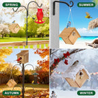 Wren Bird House for Outside, Hanging Wood Nesting Box for House Wrens & Carolina Wrens, 1-1/8" Entrance Hole, Air Vents & Clean-Out Door, Weather-Resistant Birdhouse for Backyard Bird Watching 1 Pack