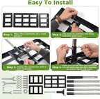 Lawn Leveling Rake, 30"x10" Stainless Steel Lawn Leveler with 76" Adjustable Handle, Heavy-Duty Yard Leveling Rake for Garden, Golf Course, Farm, Pasture, Professional Lawn Care Tool