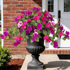 INXUGAO Artificial Fake Flowers for Outdoors Spring Decoration 2 Bundles Faux Flowers Plants for Outdoor Planters UV Resistant Silk Realistic Flowers for Outside Home Garden Front Porch Patio Décor