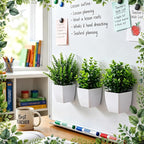 3 Pcs Magnetic Plants Classroom Decor Artificial Potted Potted Greenery Mini Fake Plants with Magnets Back to School Teacher Appreciation Gift for Whiteboard Blackboard Home Office(Greenery)