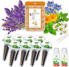 Lavender Seed Pod Kit, 8 Pod Kit (Include Seed Lavender/Chamomile/Holy Basil/Borage/Calendula/Mint) Fresh Tea Seed Pod Kit Compatible with Hydroponics