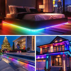 LairtPOW Solar Rope Lights 98FT Waterproof 300LEDs, Rechargeable Solar String Light with Remote Control,Outdoor Palm Tree Holiday Lights for Pathway Pool Patio Party Garden Yard Balcony (Multi Color)