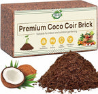 Halatool Organic Coco Coir Brick, 1 Pack Compressed Coco Coir for Plants, Coconut Fiber Substrate with Low EC & pH Balance, High Expansion Coco Peat Seed Starter Soil for Planting Gardening