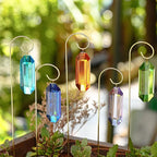 H&D HYALINE & DORA 7 Pack Crystal Suncatcher Prisms 13.7 '' Sun Catchers Indoor Window Small Trellis Golden Plant Suncatcher Stake for Potted Plants Indoor Decoration