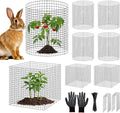 30PCS Plant Protection from Animals,12x12 Inch Metal Wire Plant Protectors,Plant Cages to Keep Animals Out, Sturdy Bunny Barricades Chicken Wire Cloche Plant Protectors for Shrubs Flowers Vegetables
