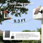 HEAPETS Bird Feeder with Camera Solar Powered, 3K HD Video, AI Bird Recognition, Auto Capture with Instant Notifications, IP65 Weatherproof, Gifts for Fathers Day, Brown