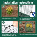 32.8Ft x 16In Plant Protectors from Animals, Metal Plant Chicken Wire Cages Covers Garden Netting for Outdoor Plants to Keeping Rabbits Squirrels Chicken Animals Out