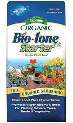 Espoma Organic Bio-Tone Starter Plus 4-3-3 Natural & Organic Starter Plant Food with Both Endo & Ecto Mycorrhizae; 4 lb. Bag; The Ultimate Starter Fertilizer - Pack of 2