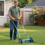 American Lawn Mower Company 2205-14 14-Inch, 5-Blade Push Reel Lawn Mower, U-Handle