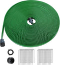 75ft Sprinkler Soaker Hose - Kink-free, Save Water, Flexible - Heavy Duty Three Tube Flat Watering Hose for Garden Yard Lawn Irrigation, With 25 Stakes