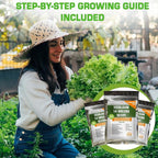 Supreme Set of Heirloom Medicinal Herb, Lettuce, Greens and Salad Seeds - USA Grown - Total 24 Individual Non-GMO Heirloom Seeds for Planting Home Garden Indoor Outdoor and Hydroponic