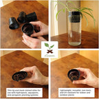 xGarden - Lightweight Economy Net Pots - Thin Lip & Slotted Sides - for Hydroponics & Aquaponics - UV Resistant & BPA Free Plastic - Indoor or Outdoor Growing - Black 2" Round Mesh Pot Cups - 50 Pack