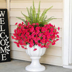 Hrobek Artificial Flowers for Outdoors Faux Plants Outside Indoor,UV Resistant Silk Fake Petunia Ferns for Home Patio Garden Back Yard Front Porch Decor(13 Bunches,Hot Pink)
