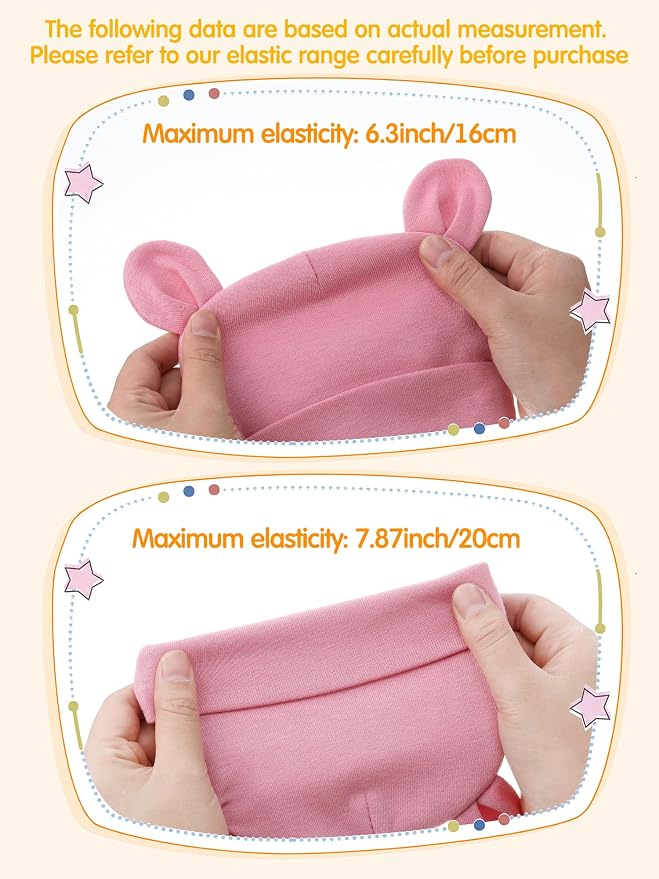 Geyoga 12 Pieces Newborn Hat Mittens Gloves Set Baby Boys Girls Cotton Baby Beanie for 0-12 Months