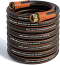 Garden Hose 75 ft x 5/8", Heavy Duty Water Hose, Flexible and Durable, Kink Resistant Lightweight Hybrid Hose, Leakproof Yard Hose with Male to Female Fittings