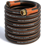 Garden Hose 75 ft x 5/8", Heavy Duty Water Hose, Flexible and Durable, Kink Resistant Lightweight Hybrid Hose, Leakproof Yard Hose with Male to Female Fittings