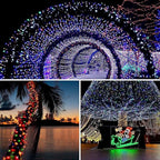 4 Pack Solar String Lights for Outside, 170 FT Total 480 LED Solar Chrismas Lights Outdoor with 8 Modes & Memory Function, Waterproof Twinkle Light for Xmas Tree Yard Party Decorations (Multicolor)