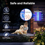 Bug Zapper Outdoor, Mosquito Zapper 2 in 1 Portable & Rechargeable Bug Zapper Outdoor with 5000mAh Battery & LED Night Light, 4000V Electric Fly Zapper for Outside,Patio,Backyard,Garden Purple