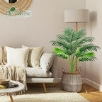 Der Rose 28'' Fake Plants Large Artificial Palm Tree Faux Plants Indoor for Living Room Porch Balcony Garden Decor Outdoor (White Pot)
