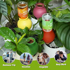 Terracotta Self Watering Spikes, 4 Pack Watering Bulbs for Indoor Outdoor Plants, Vacation Slow Release Plant Self Watering Planter Insert Devices, Colorful Water Globes While Away