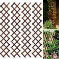 4 Pcs Expandable Garden Trellis, 13" x 68" Thickened Wooden Lattice Trellis for Climbing Plants Outdoor Ivy Vine Rose Clematis for Garden Fence Wall Patio Room Decor (4)
