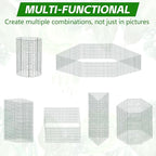 18 pcs 24"x 12" Large Wire Plant Protectors Cages to Keep Animals Out,6 Pack Mesh Plant Cage Chicken Wire Cloche with Ground Stakes and Nylon Ties Protect Plants,Garden,Shrubs and Vegetables(set of 6)