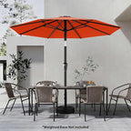 AreShark 9 FT Patio Umbrella for Outdoor, Outdoor Table Umbrella with Push Button Tilt and Crank, Outdoor Patio Umbrellas with 8 Sturdy Ribs for Market, Garden, Pool (Orange)