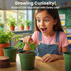TickleMe Plant Classroom or Homeschool Science Fun Planting Party Kit – for 30 Students – Grow a Sensitive Plant that Reacts to Touch – Includes Activity Book and Seeds for Kids to Plant