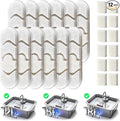 Dog Water Fountain Filter 12-Set, 12L/15L/18L Stainless Steel Dog Water Bowl Dispenser Filters, Pet Water Fountain Filters Set, 12 Filters and 12 Sponges