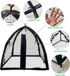 Plant Covers from Animals - 22x22x22in Fruit Safety Support,with Stakes Zipper Animal-Proof Mesh Plant Cage - for Flower Vegetables Chicken Bird Squirrel Rabbit Prevention Outdoor Balcony Yard Garden