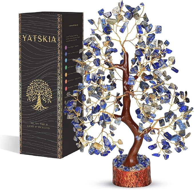 Lapis Lazuli Tree of Life for Positive Energy, Gem Stone Decor, Crystal Tree, Crystal and Healing Stones