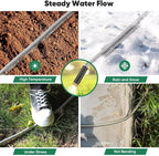 Garden Hose 100ft, Heavy Duty Stainless Steel Water Hose with 10 Functional Nozzles, No Kink, Lightweight and Flexible, Easy to Use and Store, Strong and Sturdy, Suitable for Yard and Lawn