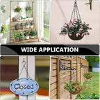 garini 6 Pack, 23 Inch Hanging Baskets Chain,Black Hanging Chains with Hooks Flower Pot Chain Replacement Plant Hangers for Planters, Bird Feeders and Lanterns