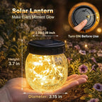2 Pack Small Solar Lanterns Outdoor Waterproof, Cracked Glass Hanging Globe Lights for Backyard Patio Garden Pathway Balcony and Table Decor, Warm White - Gifts for Women Mom Homeowners