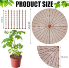 20.5 Inch Plant Pot Cover,Durable Cat & Dog Digging Stopper with Deep Stakes,Adjustable Soil Guard Grid for Indoor & Outdoor Flower Pots,Brown Animal Protector