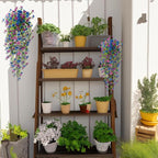 Artificial Hanging Flowers Plants for Outdoor Spring Summer Decoration, 2PCS Faux Silk Daisy UV Resistant Look Real for Outside Home Indoor Planter Porch Garden Yard Decor(Purple Blue)