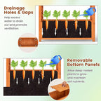 Giantex Raised Garden Bed with Arch Trellis, for Climbing Vine Flower Vegetable, Wood Planter Box with Liner & Drainage Design, Outdoor Plant Container for Yard Balcony (33"x14"x58")
