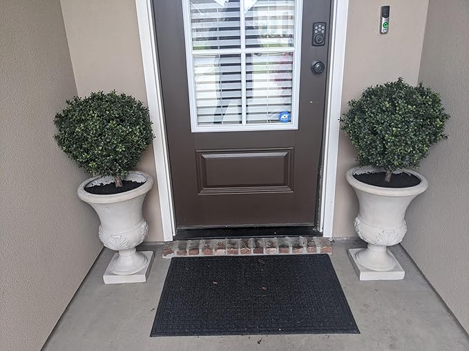 kyesyes Artificial Boxwood Ball Bush 27" Tree BLONYUVC UV Resistance Rated with Spike. Easy to Push in The Ground.Plant Looks Great in a Planter Anywhere. Indoor/Outdoor Decor 4 Pack